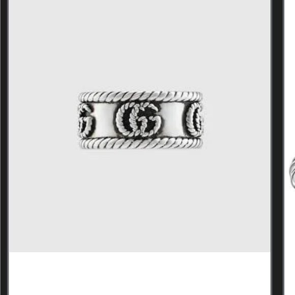 Gucci Silver Band with Rope Accents - Picture 2 of 6